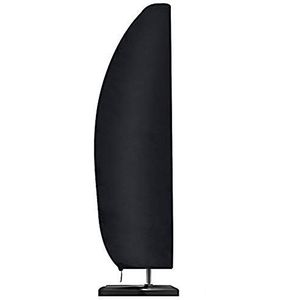 Estefanlo Beschermende parasolhoes, zweefparasol, beschermhoes, waterdicht, grote parasolhoes, weerbestendig, winddicht en sneeuwbestendig, 265 x 40/70/50 cm, zwart