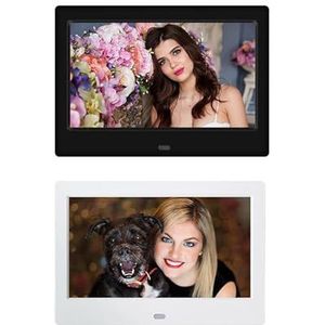 7 Inch Scherm HD Digitale Fotolijst Elektronische Album Volwaardige Fotospeler Eenvoudig Delen Momenten(2PCS Black White)