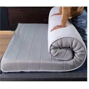 Kingsize Matrastopper, Natuurlijke Latexmatras, Traag Terugverende Schuimmatras, Studentenstapelbedmatras, Tatami-matras, Enkele En Dubbele Matras (Color : Gray, Size : 100 * 200CM*9CM)