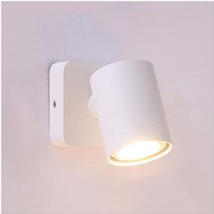 Wandlampen Aluminium wandlampen binnen 7W GU10 LED-wandlamp Moderne stijl vouwbare rotatie for thuishotel slaapkamer nachtkastje woonkamer lezen sconce Beugel lamp (Color : Warm White, Size : White