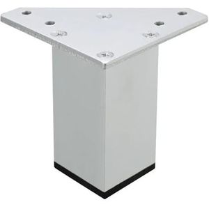 CRYBF 4 stuks vierkante metalen meubelpoot kast salontafelpoten dikke aluminiumlegering for tv-kast bank voetsteun bedverhoger wanglan (Color : Height 120mm)