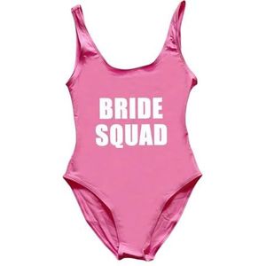 LQHYDMS Badpakken voor Vrouwen Bachelor Party Eendelig Badpak Vrouwen Team Bruid Squad Tribe Badmode Bikini Bodysuit Plus Size Badpak Strandkleding, 2piwh, XL