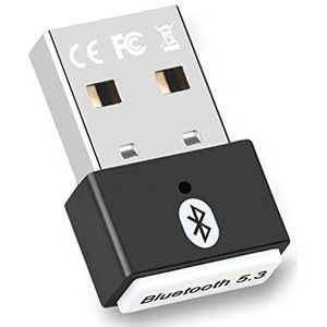 Bluetooth USB 5.3 adapter, verbind en gebruik Bluetooth-stick voor pc, laptop, EDR dongle, USB bluetooth, compatibel met Windows 11/10/8.1