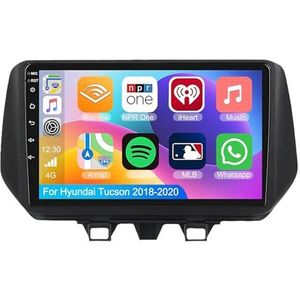 Android 15.0 2 Din Autoradio 9"" Touchscreen Auto Stereo voor Hyundai Tucson 2018-2020 met Draadloze Carplay Android Auto GPS navigatie AHD Omgekeerd beeld Stuurwielbediening(S-1(2G+32G))