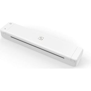 WMMNHY Portable Thermal Transfer Printer Connect for mobiele computer for kantoorschool met lintrol(White)