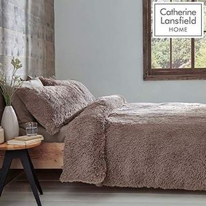 Catherine Lansfield Snoezig tweepersoons dekbedset, naturel