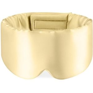 Oogmaskers, Zijden slaapmasker, verpakking van 2, veelkleurig, met verstelbare hoofdband for op reis(Beige)