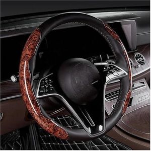 Beschermhoes Het Stuur Auto Auto Houten Stuurhoes Stuurwiel Beschermhoes Anti Slip Auto Interieur Accessoires Universeel Stuurhoes Van Een Auto(Brown)