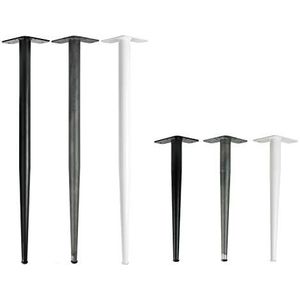 4x Natural Goods Berlin Conical Legs tafelpoten, conisch verlopende, gepoedercoate stalen poten, 4 mm bodemplaat, in hoogte verstelbare vloerbescherming, DIY, (72 cm (eettafel/bureau), zwart)