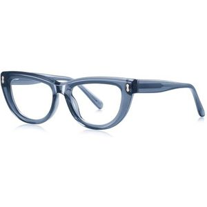 moomoobird Fashion bril anti-blauw licht TR90 montuur bril cat eye bril montuur voor mannen vrouwen, Blauw met helder