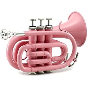 Trompetten professionele zak trompet toon plat B Bb messing blaasinstrument trompet instrument (kleur: roze)