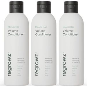 Regrowz Volume Conditioner - 3x 200ml | Volumiserende en voedende formule voor sterkere, gezondere haargroei. Haarconditioner voor vrouwen en mannen.