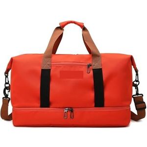 Reistas Reistassen voor Vrouwen Grote Capaciteit Mannen Sporttas Waterdichte Weekend Sac Voyage Vrouwelijke Messenger Bag Droog en Natte Duffel, Rood 46cmx25cmx28cm, Eén maat