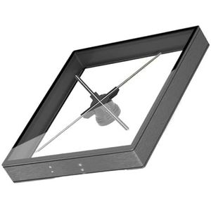 50cm 19.7in / 45cm 17.7in 3D Fan Hologram Projector Geïntegreerde Machine Wifi Led Sign Holografische Lamp Speler Met Deksel Reclame Display Licht Levendige beelden(Gray,P50)