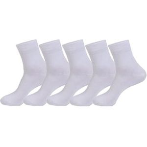 YIJIANUO Mannen Sokken 5 Paren/partij Zwart Wit Grijs Business Casual Sok Crew Zachte Calcetines Ademend Lente Zomer Voor Mannelijke, 5 paar wit, EUR 39-44