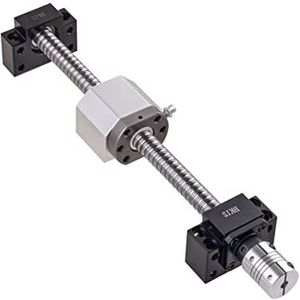 ONLISUM SFU1605 kogelomloopspindel 250 mm schroefdraadspindel roestvrij staal met BK12/BF12 ondersteuning, moederbehuizing en koppeling voor geautomatiseerde systemen
