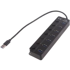 Gebruiksvriendelijke 1 tot 7 haven USB3.0-hub met LED-lichtindicator USB-splitter