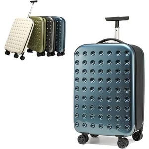 Opvouwbare kofferset met wielen, reisbagage, draagbare opvouwbare bagage 20/24"" inch handbagage, met spinnerwielen en TSA-slot for werkwandelingen (Color : Blue, Size : 24 inch)