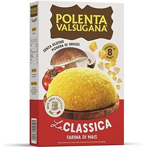 3 x Valsugana, gele snel-Polenta, 375 g verpakking, met 100% Italiaans gedempt maïsmeel, klassieke smaak, in enkele minuten klaar, glutenvrij