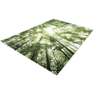 Merinos Bomen Desing Vloerkleed - Belis - 22103-40 Groen - 160x230 cm