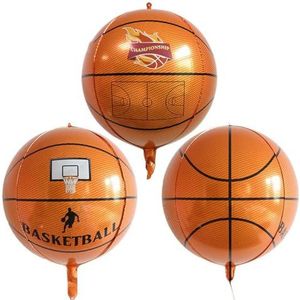 Verjaardagsballon 10 stuks 50 cm voetbal basketbal aluminiumfolie ballon bruiloft decoratie arrangement - oranje