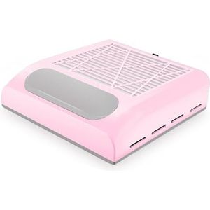 80W Nagelstofzuiger Verwijderbaar filterscherm Geluidsarme nagelstofzuiger Snelheidsregelbaar(Pink)