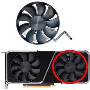 Voor NVIDIA voor GeForce RTX3070 Publieke versie Grafische kaart Vervangende Ventilator 8,6cm DAPC0815B2UP004/DAPC0815B2UP005(Right fan)