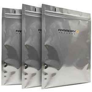 Faraday Cage EMP/ESD Tassen Premium 3 st 8x10 Dikke & Heavy Duty Kwaliteit Kit voor Medium Notebook, Externe Harde Schijf, iPad Windows