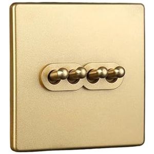 Wandschakelaar, Bedieningsschakelaar Wandschakelaar 86 Type Hendelschakelaar 110-250V Retro Bewegende Lichtschakelaar 86 Wandstopcontact Paneelschakelaar