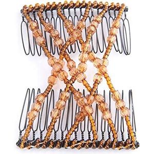 Kralenkam, kamhaarschijf Magische kam voor comfort voor vrouwen(koffie)