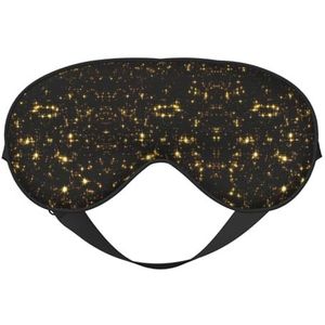 Goud zwart slaapmasker, oogmasker om te slapen, volledig verstelbare oogbeschermers voor vrouwen/mannen