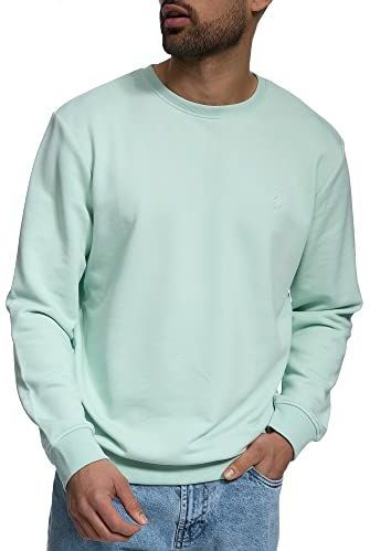 Indicode - Holt Sweatshirt - Quiet Wave - Heren Trui met Ribboorden