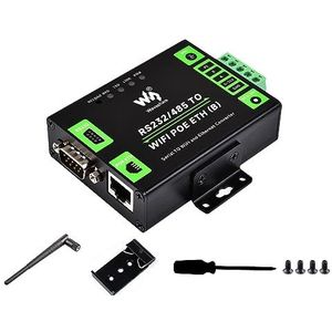 RS232/485 to WiFi and RJ45 Ethernet Converter Module with POE Function, Industrial Grade Serial Server,Support Ethernet to WiFi,Serial Port to Ethernet, Modbus Gateway, MQTT Gateway