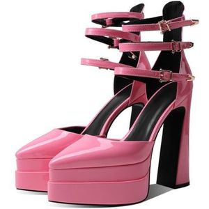 Vrouwen Modieuze Hoge Hakken Mary Jane-stijl Damesschoenen, roze, 35.5 EU