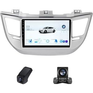 Carplay autoradio 2 Din geldt voor Hyundai Tucson 3 2015-2018 met Android Auto Bluetooth 9 inch touchscreen autoradio met FM-radio/GPS stuurwielbediening + achteruitrijcamera(A,X2)