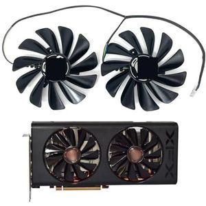 95MM 2PCS CF1010U12S 4PIN GPU-koeler Graphics RX5500 XT Fan XFX voor Radeon RX 5600 5700 voor RAW II grafische kaarten Fans