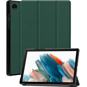 BASEY Hoes Voor Samsung Tab A8 Case Hoes Hoesje - Samsung Galaxy Tab A8 Hoesje Hard Cover Donker Groen - Samsung Tab A8 Bookcase Case Donker Groen