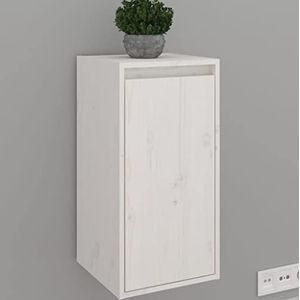 AJJHUUKI Wandkast voor wandrek, wit, 30x30x60 cm, massief houten grenen meubels