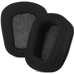 Yizhet 1 paar Vervangende Oorkussens Voor Logitech G933 & G633 Gaming Headset Oorkussens Traagschuim Zwart PU-leer Voor Logitech G933 G633 Hoofdtelefoon (Zwart)