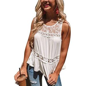 Shirt met één hand, elegante en ademende canotte met ronde rand in enkele inkt 's nachts. S