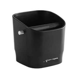 Rammer-station ABS Koffieklopbox Espressodikcontainer Klopbox Handmatige molen Huishoudelijk koffiegereedschap (Color : Black)
