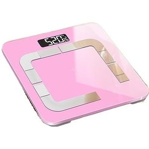 Lichaamsgewicht Schaal Slimme Badkamer Lichaamsvet Weegschaal Balans Bluetooth Menselijk Weigt BMI Schaal Vloer 20 Gegevens Gemakkelijk Te Gebruiken(Pink)