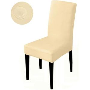 28 kleuren voor keuze universele maat stoelhoes grote elasticiteit stoelbeschermer stoelhoes stoelhoezen voor hotel woonkamer-crème-1-universele maat