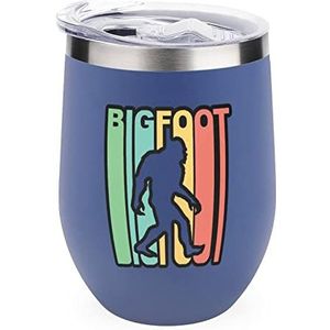 Retro Bigfoot herbruikbare koffiebekers roestvrij staal geïsoleerde reismok dubbelwandige wijnbeker blauwe stijl