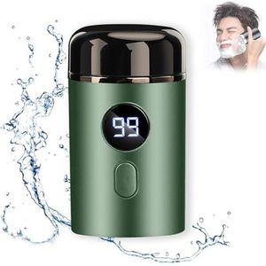 Mini draagbaar elektrisch scheerapparaat, capsulescheerapparaat, mini draagbaar oplaadbaar scheerapparaat met digitaal display, multifunctioneel herencapsulescheerapparaat(Green)
