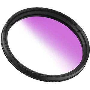 Junestar Geleidelijke Kleurenlensfilter voor -camera, Meerlaagse Coating, Waterdicht, 58 Mm (Gradiënt paars)