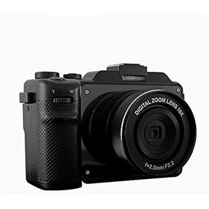 Videocamera, Dual Lens 48MP Retro Digitale Camera for Fotografie Autofocus Vintage Camcorder 18X 4K Fotografische Video Camera DIY Schelpen(With 32G TF Card,Black Shell)