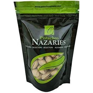 Pistachios Nazaries - 2,1Kg- Spaanse pistachenoten, eigen productie. Geweldige kwaliteit, zorgvuldig geselecteerd en geroosterd. Heel knapperig. (Pakket van 18 zakjes van elk 120gr). (Geroosterd met zout)