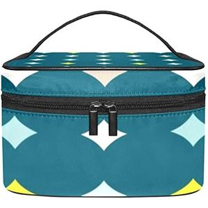 sprankelende sterren make-up organizer tas, reismake-up tas organizer case draagbare cosmetische tas voor vrouwen en meisjes toiletartikelen, Meerkleurig, 22.5x15x13.8cm/8.9x5.9x5.4in