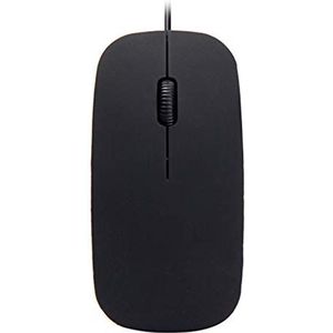 Wdfnexalai Bedrade Ultradunne Mini Muis Desktop Computer Laptop Mat Zwart Wit Leuke Ergonomische Gaming Muis Zwart